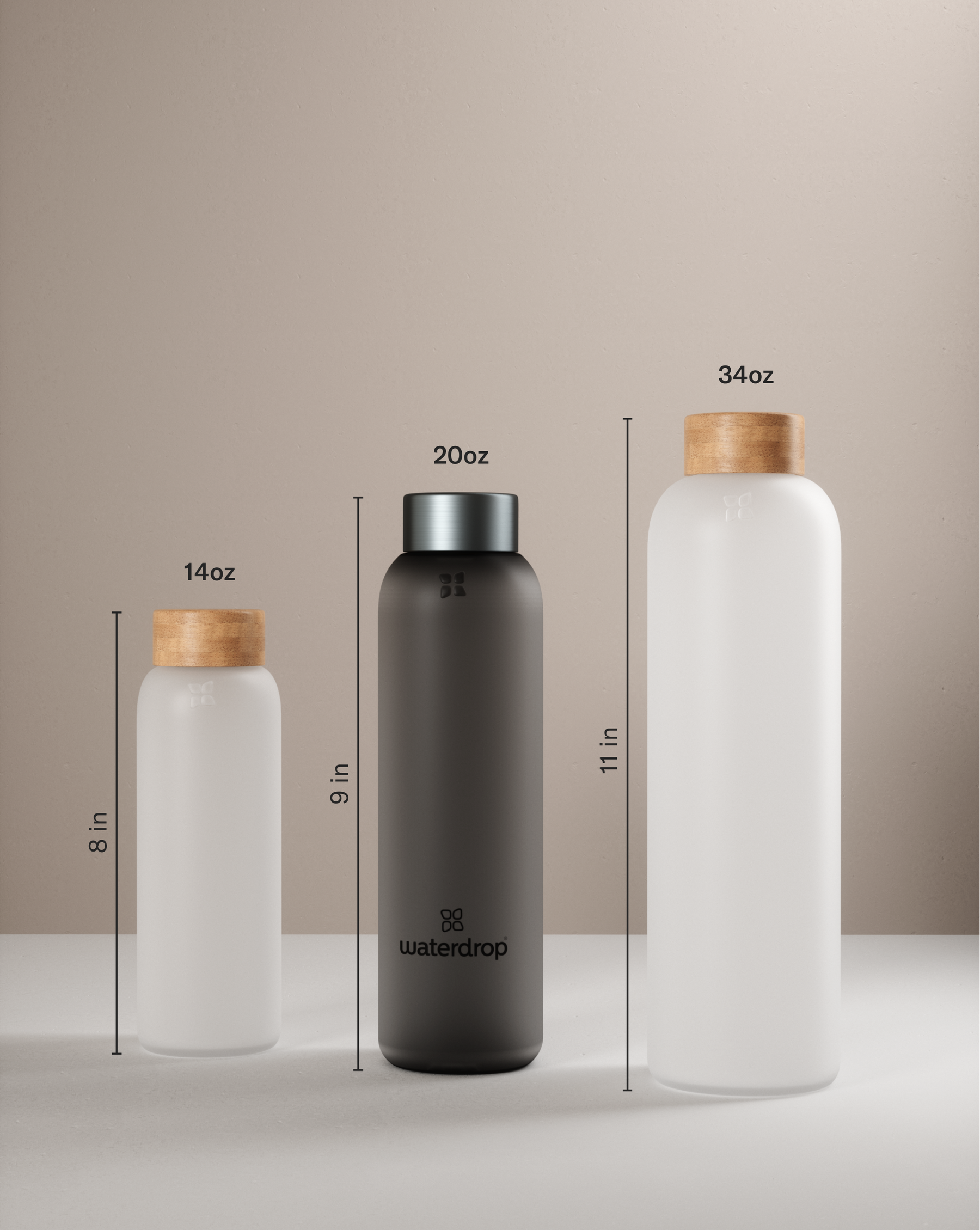 Edition Glass Water Bottle 14, 20, or 34oz (reusable)