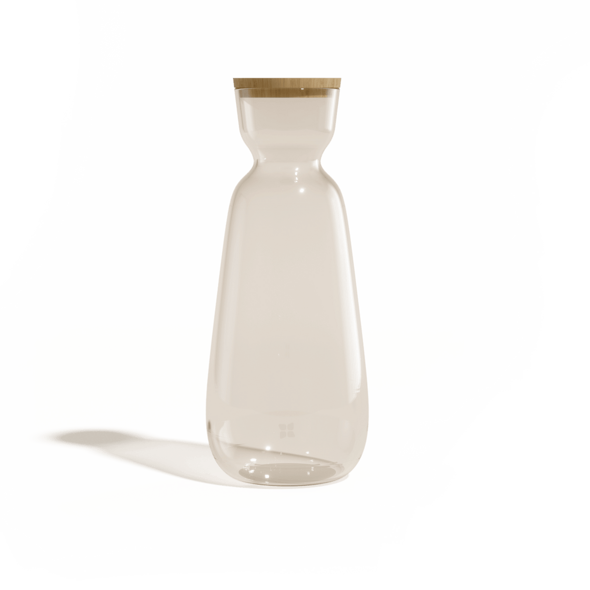 Square Glass Water Carafe Bottles with Wire Lids 14 oz. Set of 10